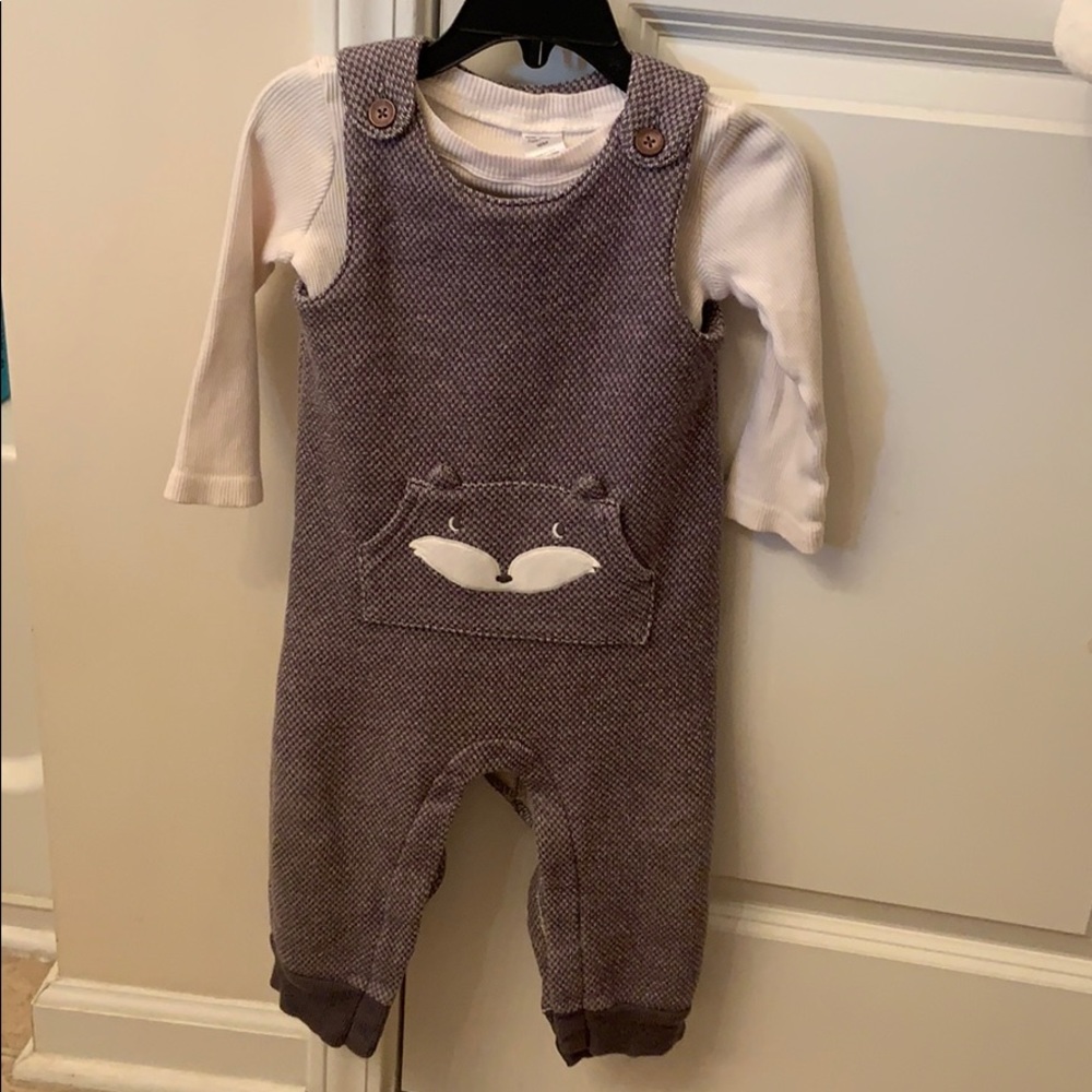 Overalls with undershirt